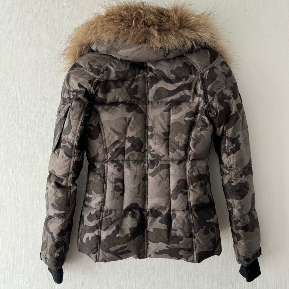 SAM Green Camo Fur Freestyle Down Winter Jacket - Picture 6 of 13